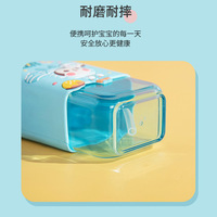 Nouvelle gourde portable unisexe de 350 ml avec motif de dessin animé, poignée et paille, idéale pour les activités de plein air, les excursions et la maternelle