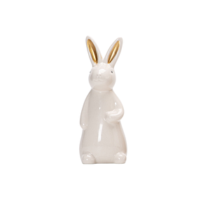 Figurines de lapins en céramique Art Déco faites à la main, ensemble familial de lapins décoratifs, cadeau de Pâques ou d'anniversaire pour elle - Product Image 2