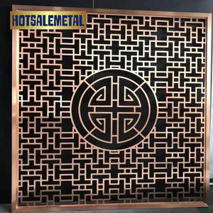 Cloison en acier inoxydable Art Déco, séparateur de pièce pour bébé, porte coulissante, séparateurs de mur, 6 pieds de haut, usage domestique, professionnel - Product Image 4