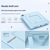 Étui pivotant à 360 degrés pour iPad Pro 11 2024 M4, coque de tablette antichoc pour iPad Air 11 pouces M2 A16, coque anti-chute de couleur unie