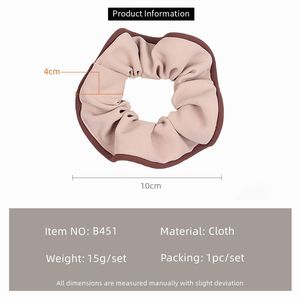 קפה קרם MUJU קשירת שיער וינטג' קשירה צרפתית אביזרי שיער לגברת - Product Image 3