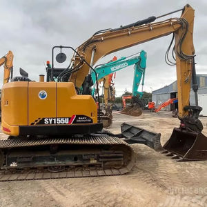 Excavadora Usada Original de 15 Toneladas Sany SY155U, Excavadora Hidráulica de Orugas, Precio Competitivo, Motor y Bomba para Construcción - Product Image 3