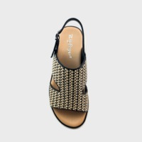 Sandales d'été compensées pour femmes, style plateforme, à talon en U ajouré, chaussures de créateur avec coussin d'air transparent amortissant les chocs