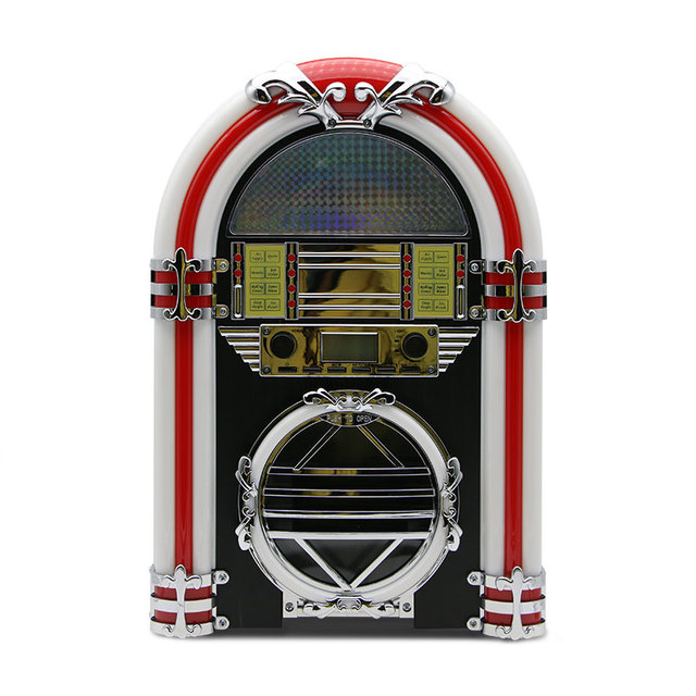 High Quality LED Colorful Lights  Mini CD Player PLL Tuning FM Radio Supported Retro Small Jukebox