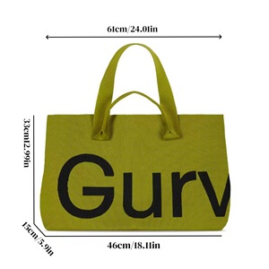 Bolsos Tote de Jacquard para Mujer, con Impresión de Logotipo Personalizado, Bolsos de Compras Tejidos con Asas Dobles - Product Image 5