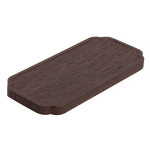 Plateau à thé en bois de noyer avec coussin en tissu, surface antidérapante pour la préparation à sec du thé, accessoires pour la cérémonie du thé - Product Image 5