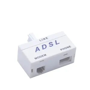 MT-5706 modem splitter RJ11 adsl dsl filtre splitter connector  1 in 2 out splitter with gel