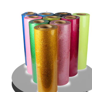 Kaus oblong vinil Transfer panas Glitter PU kaus oblong tekanan panas Glitter besi - Product Image 1