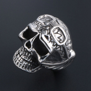 Skull <b>Ring</b> Cast <b>Titanium</b> Steel Men's Fashion Jewelry Gift SA188 - Product Image 2
