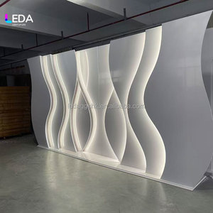 Nouvelle Conception 2026 – Support de Fond de Scène LED de Luxe pour Mariage, en Acrylique Blanc, pour Décoration de Scène et Événements Festifs - Product Image 2