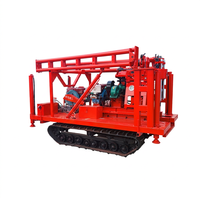 Foreuse rotative GK-200, profondeur 180 m, machine de forage hydraulique pour carottage avec treuil et pompe à eau