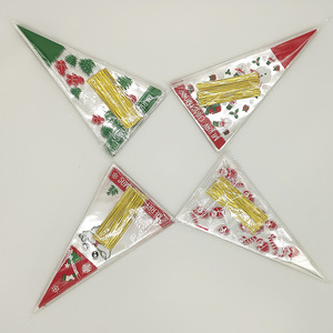 Sacs à fermeture éclair en PE durables personnalisés avec motif de Noël, recyclables pour les cadeaux, les collations, les fruits secs, 100 par paquet - Product Image 2