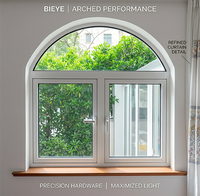 Fenêtre à battant en alliage d'aluminium à rupture de pont thermique, à verre trempé, à haute efficacité énergétique, pour projets de villas et maisons