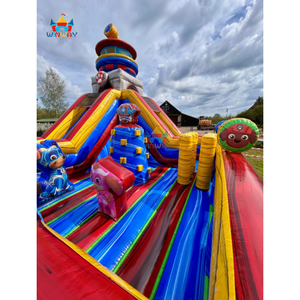 Comercial PVC mármol perrito patrulla inflable Castillo tobogán combinado para alquiler - Product Image 6