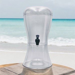 Distributeur de boissons en acrylique durable avec fente à glace, design portable, bec verseur facile, pour servir des jus, des smoothies, des cocktails, des restaurants - Product Image 6