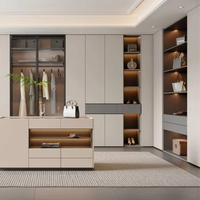 Nouvelle conception de garde-robe contemporaine en bois, ensemble de meubles de chambre à coucher en bois, armoire sur mesure, dressing, vestiaire