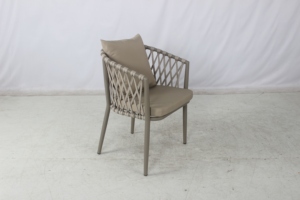 Conjunto de <span class=keywords><strong>Muebles</strong></span> de Jardín Modernos <span class=keywords><strong>para</strong></span> Hotel o Resort, Mesa de Centro Redonda de Aluminio de 3 Piezas con Sillas de Comedor <span class=keywords><strong>para</strong></span> Balcón Pequeño - Product Image 3