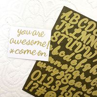 Autocollants lettres alphabet pailletées pour décoration de remise de diplôme, autocollants numéros en vinyle auto-adhésifs avec impression UV et strass