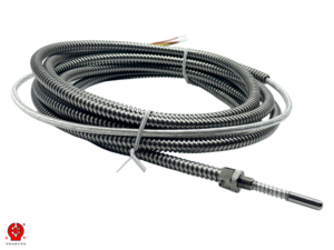 Sonde de température à capteur frontal flexible anti-pliage avec gaine en acier inoxydable ondulé Pt100 RTD WZPM2-211-E OEM ODM IP66 - Product Image 6