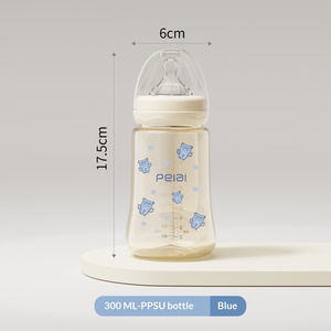 Biberón PPSU de Gran Capacidad para Bebés de 0+ Meses, Recién Nacidos, 300 ml, Boca Ancha, Apto para <span class=keywords><strong>Microondas</strong></span>, Resistente a Caídas y Altas Temperaturas - Product Image 6