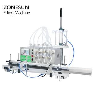 ZONESUN ZS-DTMP6 Macchina Riempitrice di Bottiglie in Vetro a Sei Teste con Pompa Magnetica, Capacità 1 Litro, con Nastro Trasportatore - Product Image 5