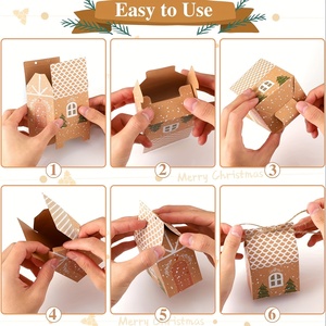 Gran oferta, caja de regalo personalizada de Navidad para compras artesanales de papel baratas, embalaje de marca principal, embalaje personalizado - Product Image 3