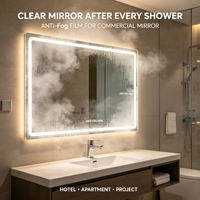 Film chauffant anti-buée pour miroir, rond, en PET, pour miroir de salle de bain, armoire à miroir, miroir intelligent, étanche, certifié UL CE