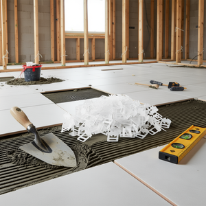 Système de nivellement de carreaux en céramique, entretoises de 1,5 mm (1/16 pouce) pour l'installation de pierres, kit d'outils pour carrelage mural et de sol - Product Image 2