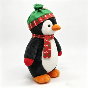 Peluche pingouin de Noël personnalisée, peluche pingouin d'hiver, peluche pingouin de fête, peluche pingouin festif mignon - Product Image 3