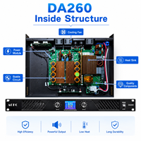 Amplificateur numérique 600W double canal 4 ohms avec écran LCD et audio haute résolution pour système de sonorisation DJ et subwoofer à montage en rack