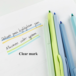 Varilla de plástico con punta oblicua personalizada YF, resaltador permanente, de papel <span class=keywords><strong>Pastel</strong></span> marcador de tinta, tapa pequeña, sin secado, para uso escolar, suelto - Product Image 3