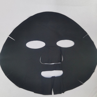 Masque facial en tissu non tissé en coton de charbon de bambou noir Nettoyage de la peau Saleté Tissu Taille et poids personnalisés Modèle MENGJIE 024