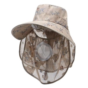 Sombrero de Pescador para Mujer con Cubierta Facial, Transpirable, Protección Solar, para Verano, Actividades al Aire Libre, Jardinería, Ciclismo - Product Image 1