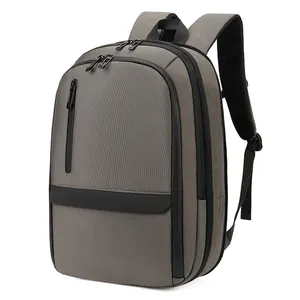 Black and gray multifunctional expandable business back pack women backpack
