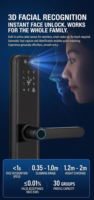 Caméra de reconnaissance faciale 3D WiFi Tuya, interphone vidéo, serrure intelligente biométrique à empreintes digitales, œil de chat, bois/acier, alliage d'aluminium, cloud