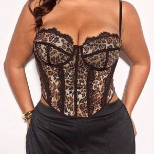 Nouveau design de corset sexy, motif léopard à pois panthère, corset sexy à armatures, lingerie - Product Image 1