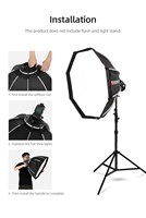 Triopo KX65cm KX90cm Speedlite Octagon Umbrella Softbox + Honeycomb Grid Softbox Flash Extérieur pour Godox V1 Speedlite