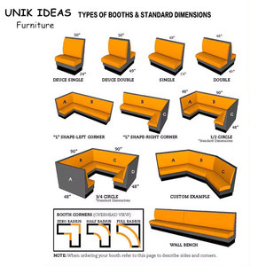 Juego de Muebles Nórdicos para Comida Rápida, Mesa Cuadrada y Silla Curva, Sofá Largo para Restaurante, Cafetería - Product Image 6