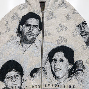 <span class=keywords><strong>Sudadera</strong></span> con Capucha y Cremallera de Diseño Familiar Personalizado, Tejido Jacquard, Otoño, ODM, Poliéster/Algodón - Product Image 2