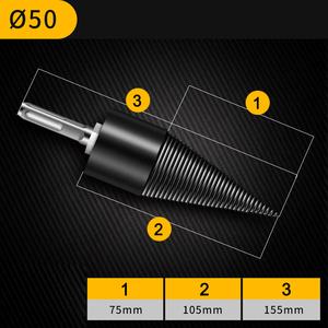 Máquina eléctrica para romper madera de acero, broca para cortar leña, divisor de madera, divisores de troncos de cono, brocas para cortar leña - Product Image 6