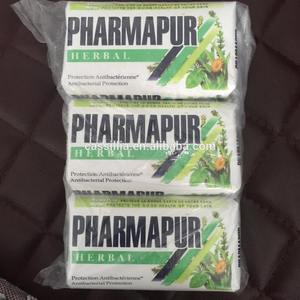 Пальмовое масло PHARMAPUR травяное Косметическое Мыло двойного действия зеленого цвета для лица или тела - Product Image 1