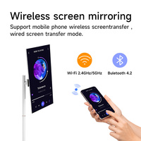 Moniteur tactile 32 pouces 1080p, téléviseur portable intelligent sur roulettes avec télécommande, fonctionnant sur batterie, avec caméra 5MP