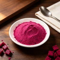 Bulk groothandel OEM gevriesdroogd drakenfruitpoeder natuurlijke rode paarse kleur voor dranken smoothies bakken ijs