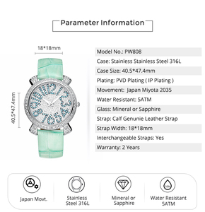 Low Moq <strong>Interchangeable</strong> <strong>Straps</strong> Woman Lady <strong>Watches</strong> <strong>Set</strong> Oem 18mm <strong>Strap</strong> Famous Brand Rhinestone Dial Female Diamond <strong>Watch</strong> for Women - Product Image 6