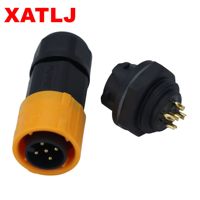 XATLJ M19 série XLR alimentation PCB FPC IP67 étanche 25A mâle femelle bout à bout connecteur à verrouillage rapide CE ETL UL94V-0