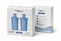 Filtre à eau Freco F005 ELITE, technologie de filtration avancée, améliore le goût, 2 unités/ensemble, usage domestique, durée de vie du filtre 480L
