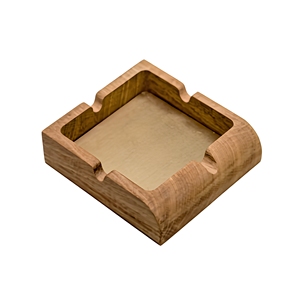 Cenicero Cuadrado de Madera para Escritorio, Diseño Minimalista, Acabado en Madera Natural, para Uso Doméstico - Product Image 1