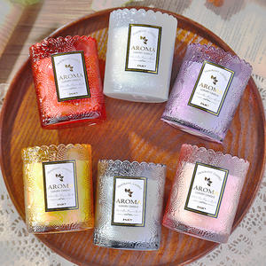 Vela de aromaterapia perfumada, cristal de encaje, cera de soja en relieve, fragancia sin humo de larga combustión, aceite esencial, regalo de cumpleaños de Navidad - Product Image 4