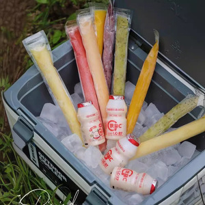 Bolsas desechables para paletas de helado, forma cilíndrica, de calidad alimentaria, para hacer paletas de helado caseras, para uso familiar en picnics, 50 unidades - Product Image 2