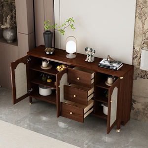 <span class=keywords><strong>Buffet</strong></span> en rotin <span class=keywords><strong>industriel</strong></span> vintage avec étagère réglable et meuble de rangement pour <span class=keywords><strong>salon</strong></span> ou salle à manger - Product Image 5